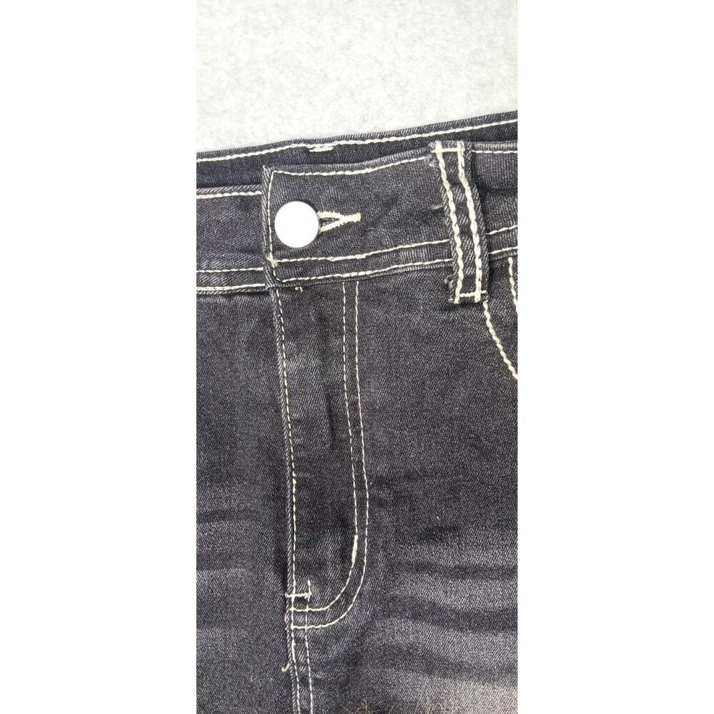Romwe Kawaii Y2K Gyaru Faux Fur Denim Mini Skirt S Retro Bratz Mall Goth Grunge - Picture 9 of 14